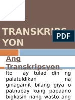 TRANSKRIPSYON