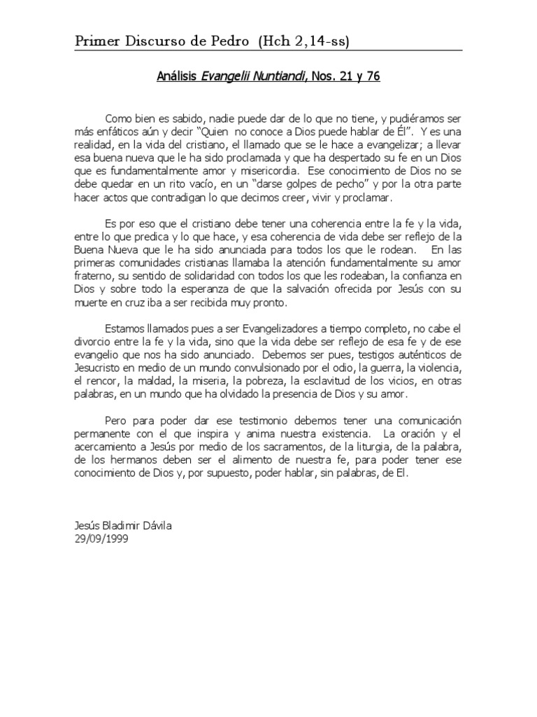 Análisis Evangelii Nuntiandi | PDF | Evangelización | Jesús
