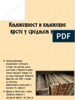 Knjizevnost I Knjizevne Vrste U Srednjem Vijeku Kod Južnih Slovena