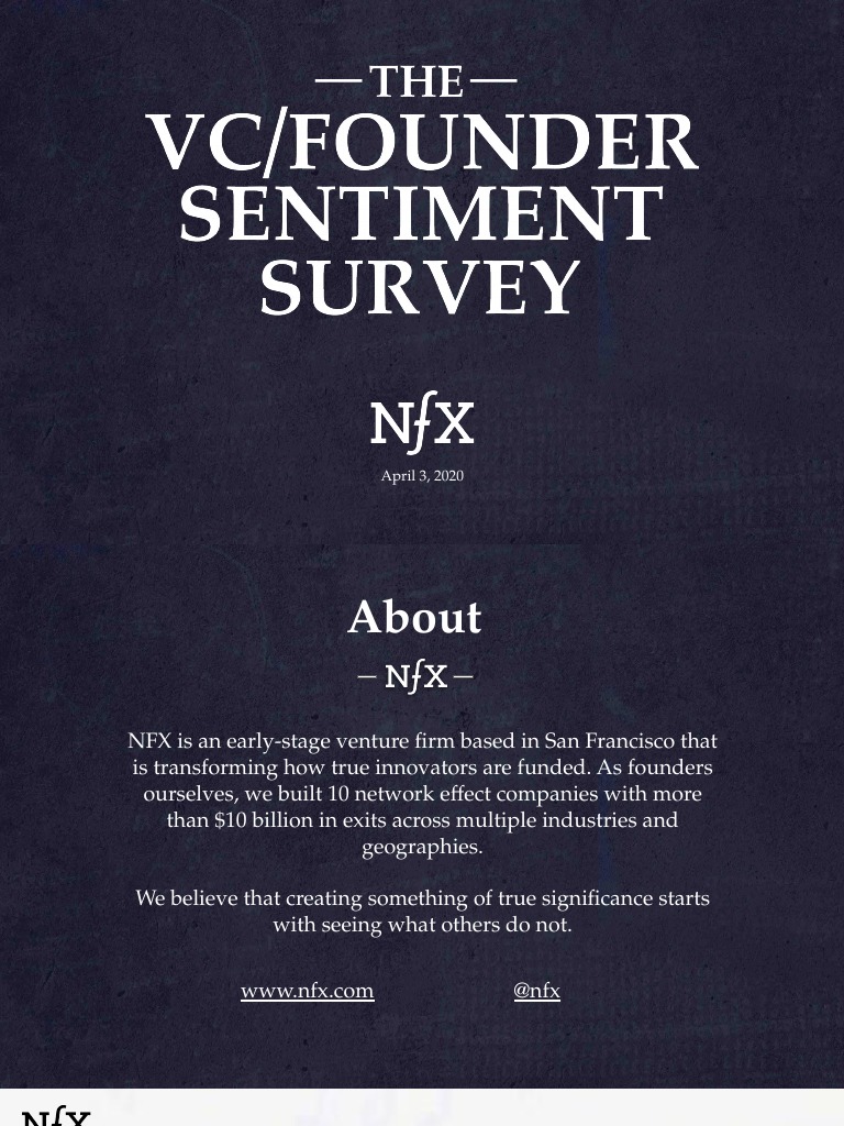 VC & Founder Sentiment Survey 2020 | PDF | Venture Capital | Corporate ...