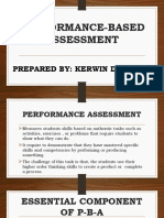 Performance-Based Assessment: Prepared By: Kerwin D. Palpal
