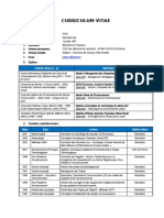 Curriculum Vitae: POSTE: Chef de Mission