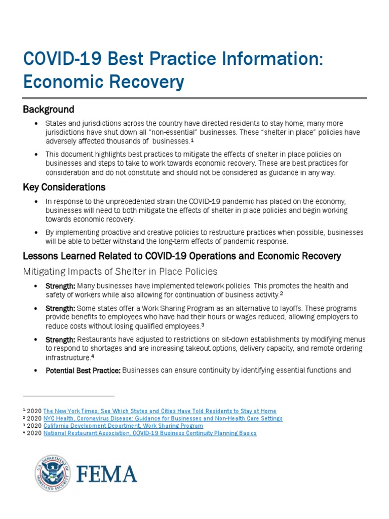 C Ovid 19 Economic Recovery PDF Small Business Administration