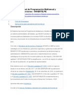 Sistema Nacional de Programación Multianual y Gestión de Inversiones