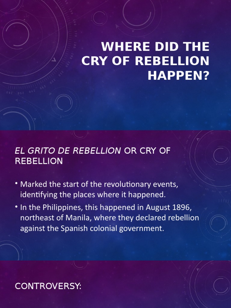 Where Did The Cry of Rebellion Happen? PDF Luzon Metro Manila
