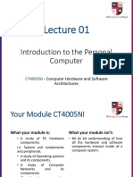 Lecture 01 - Computer Hardware and Software Architectures PDF