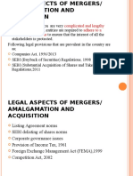 Legal Aspects M & A