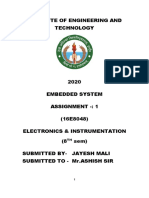 IET 2020 Embedded Systems Assignment 1