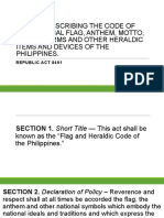 An Act Prescribing The Code of The National Flag, Anthem, Motto, Coat-Of-Arms and Other Heraldic Items and Devices of The Philippines