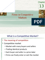 Chapter 13 - Firms in Competitive Markets