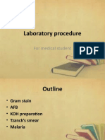 Laboratory Procedure: For Medical Student
