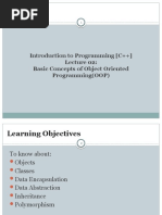 Introduction To Programming (C++) Basic Concepts of Object Oriented Programming (OOP)