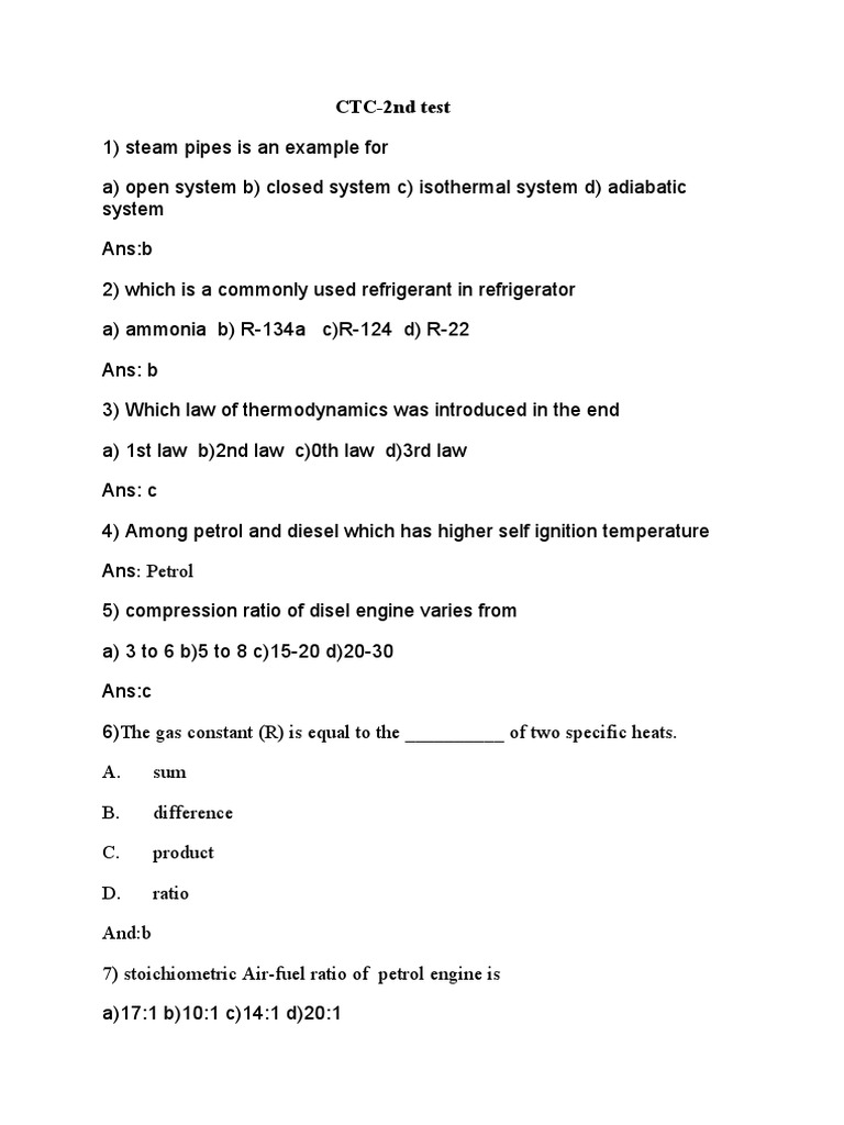 CTC 2 | Download Free PDF | Diesel Engine | Thermodynamics
