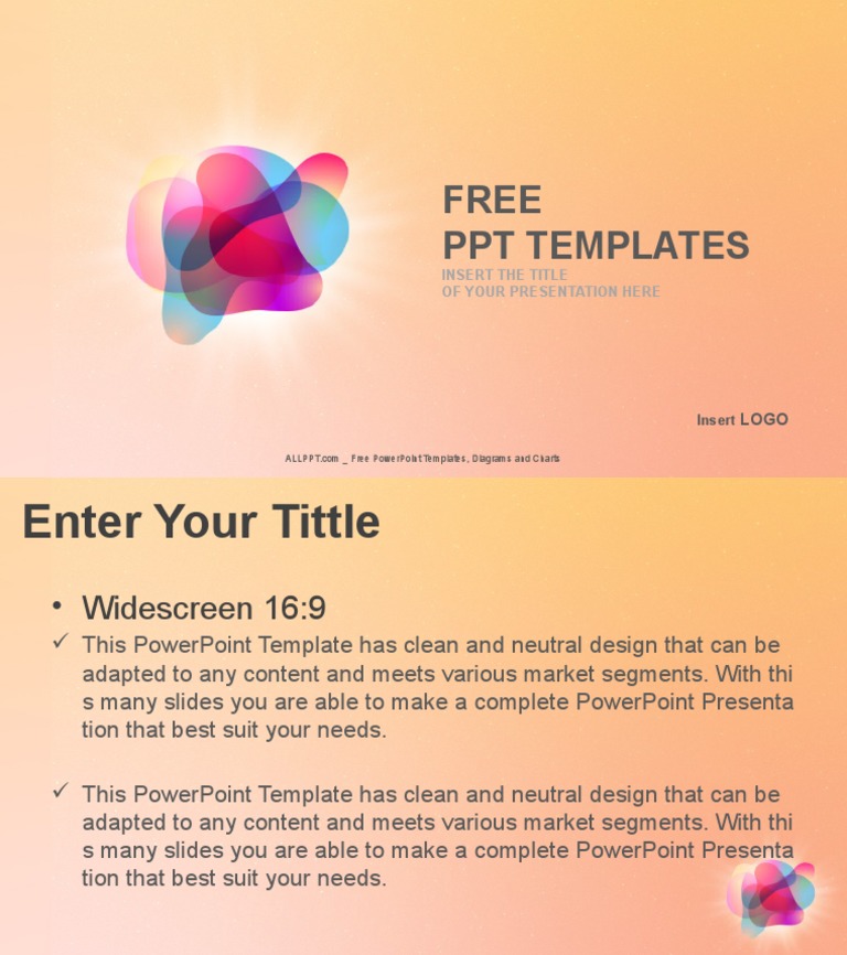 Color Bubbles Abstract PPT Templates Widescreen | PDF