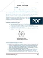 Atomic Structure: Chem1101: Chemistry (Eee/Coe)