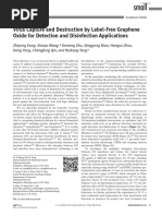 Virus Capture and Destruction by LabelFree Graphene Oxide For Detection and Disinfection Applications