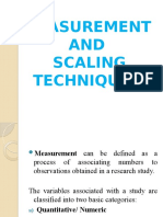 Measurement and Scaling