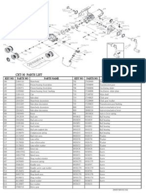 Cxt-30 Parts List: Key No Parts No Parts Name Key No Parts No Parts Name, PDF, Machines