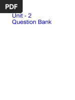 Unit - 2 Question Bank