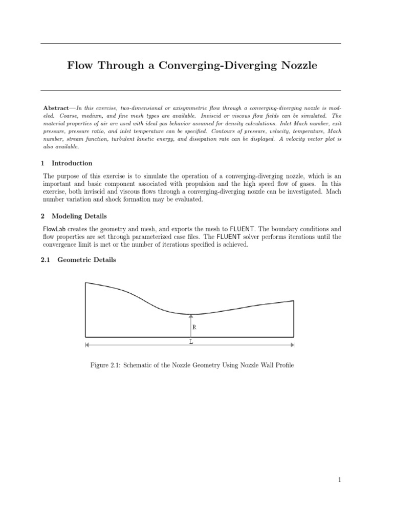 Nozzle Tutorial Nozzle Fluid Dynamics
