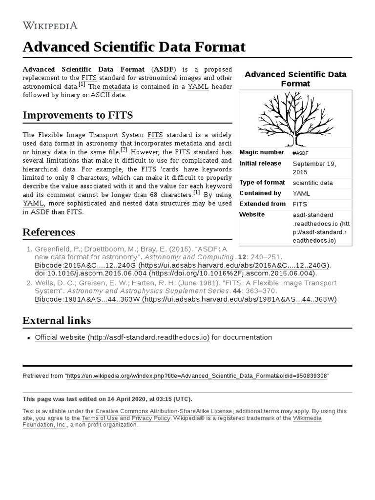 Advanced Scientific Data Format: Improvements To FITS | PDF | File ...