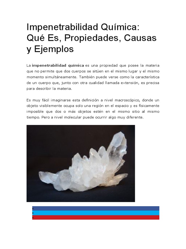 Impenetrabilidad Química | PDF | Importar | Electrón