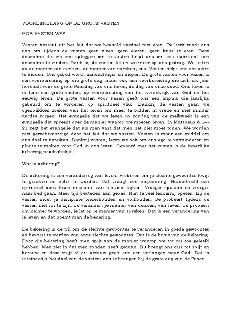 Wat Houdt Vasten in PDF