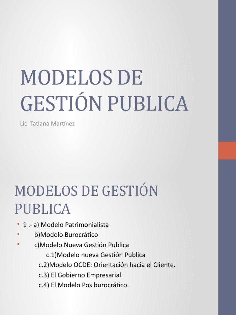 G2 Modelos de Gestión Publica | PDF | Burocracia | Administración Pública