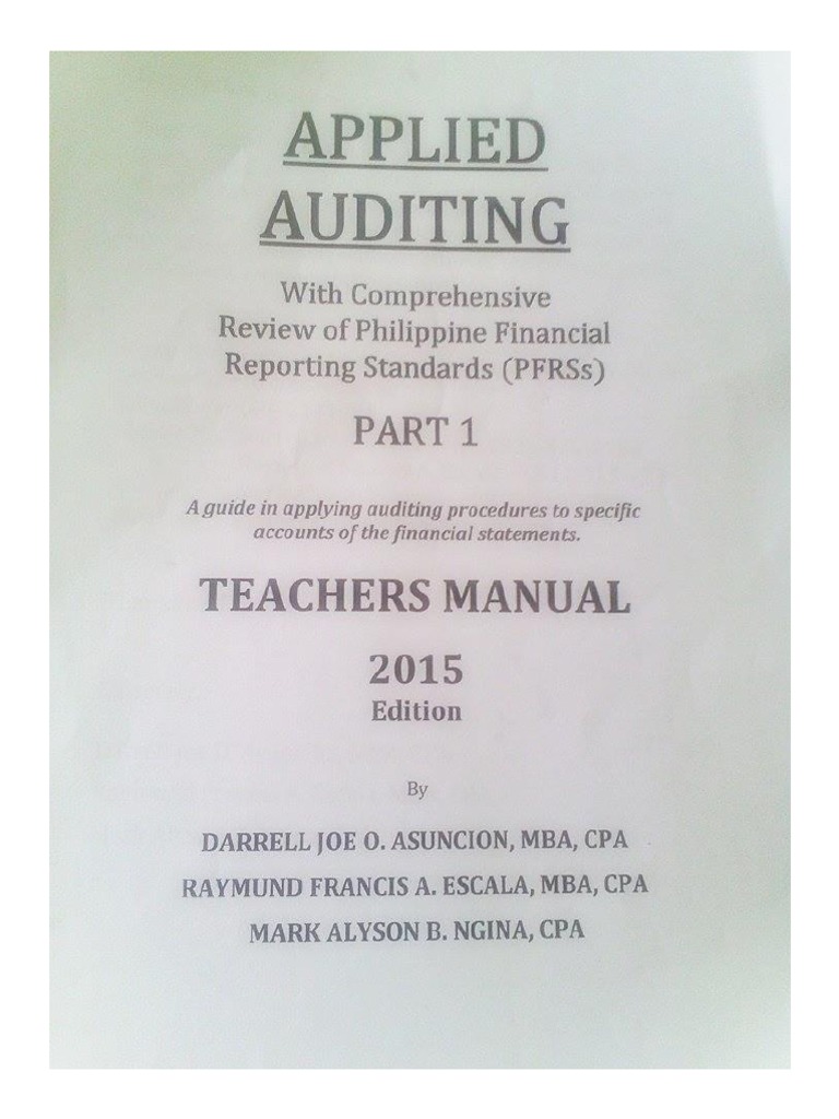 Applied Auditing Part 1 PDF | PDF