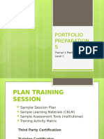 Portfolio Preparation S: Trainer's Methodology Level 1