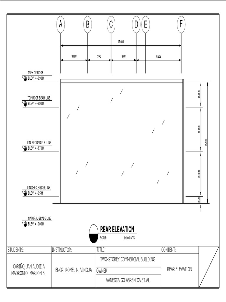 Two-Storey Building Rear Elevation | PDF
