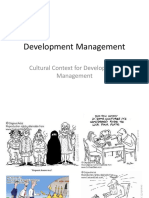 Cultural Context for Development Management