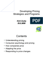 Developing Pricing Strategies and Programs: Kirti Dutta Bulmim