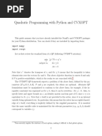 Quadratic Programming With Python and CVXOPT