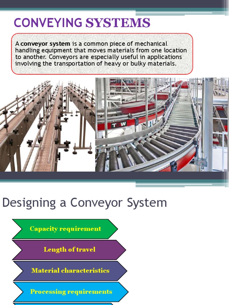 Conveyor System Design Overview | PDF | Belt (Mechanical ...