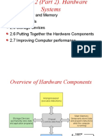 2.3 Processor and Memory 2.4 Peripherals 2.5 Storage Devices 2.6 Putting Together The Hardware Components 2.7 Improving Computer Performance