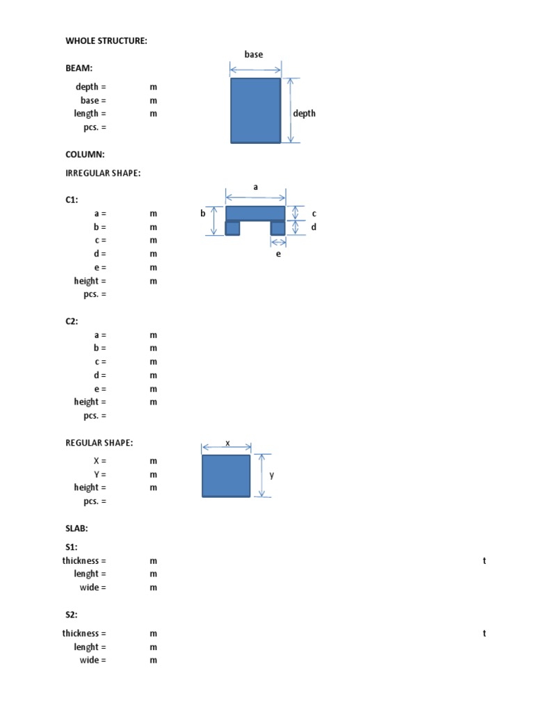 Structural Volume Calculation Guide | PDF | Structural Engineering ...