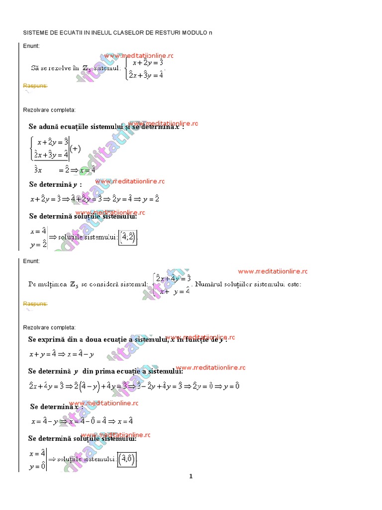 Modulo N | PDF