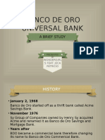 Banco de Oro Universal Bank: A Brief Study
