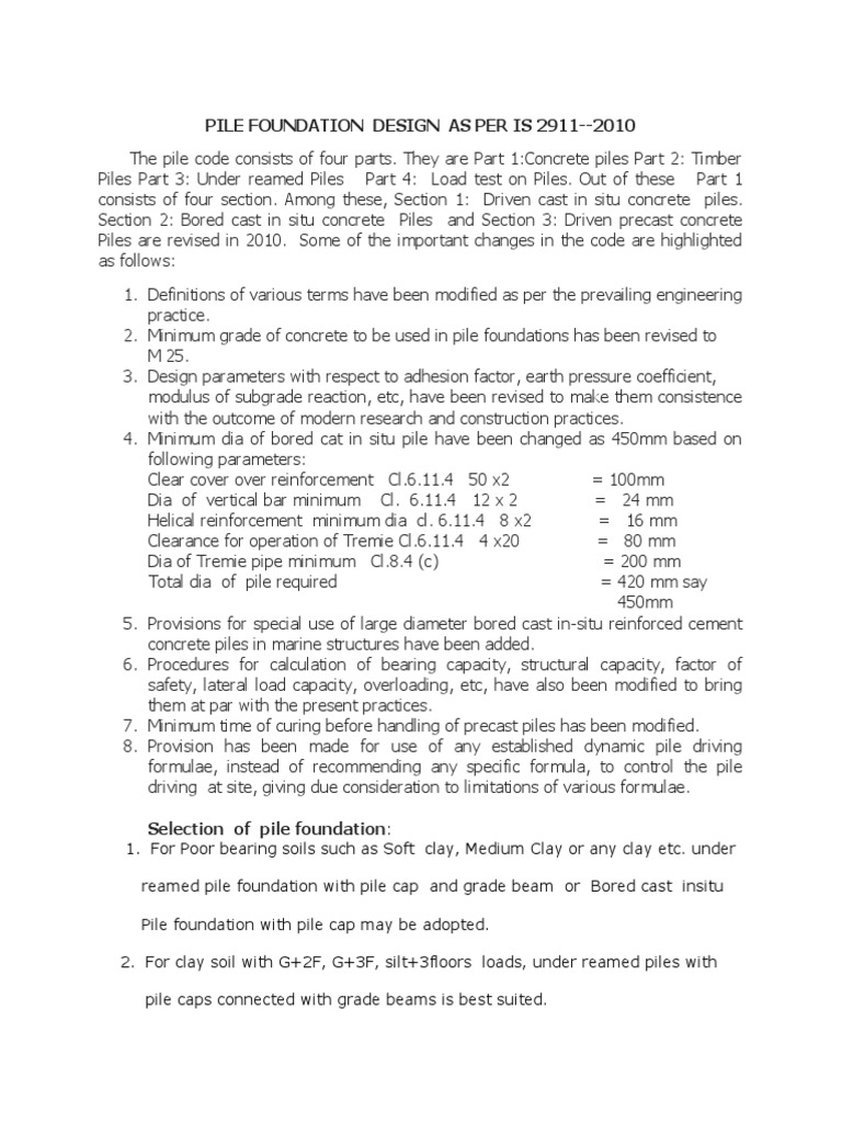 Pile Design | PDF | Deep Foundation | Structural Engineering