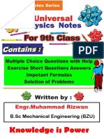 9th Physics Short Questions New PDF