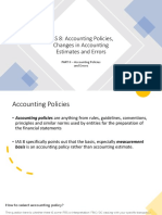 PAS 8: Accounting Policies, Changes in Accounting Estimates and Errors