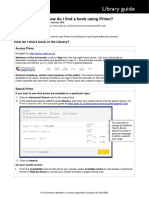 Primo - How Do I Find A Book Using Primo?