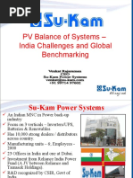 PV Balance of Systems - India Challenges and Global Benchmarking