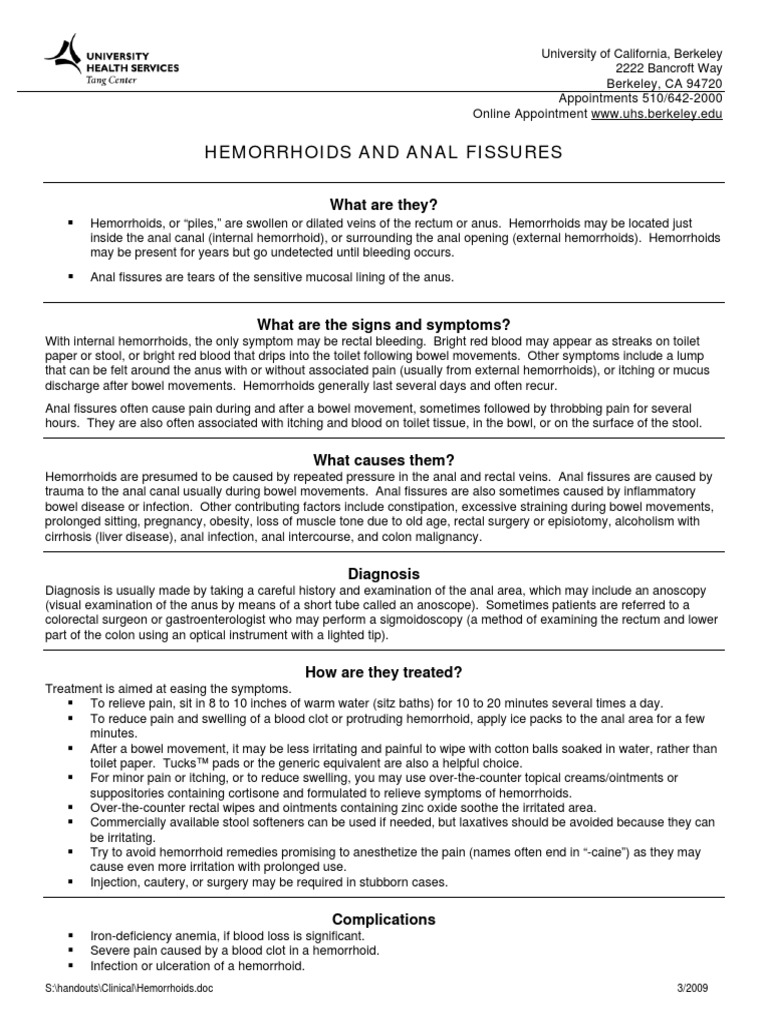 Hemorrhoids PDF PDF Hemorrhoid Digestive Diseases