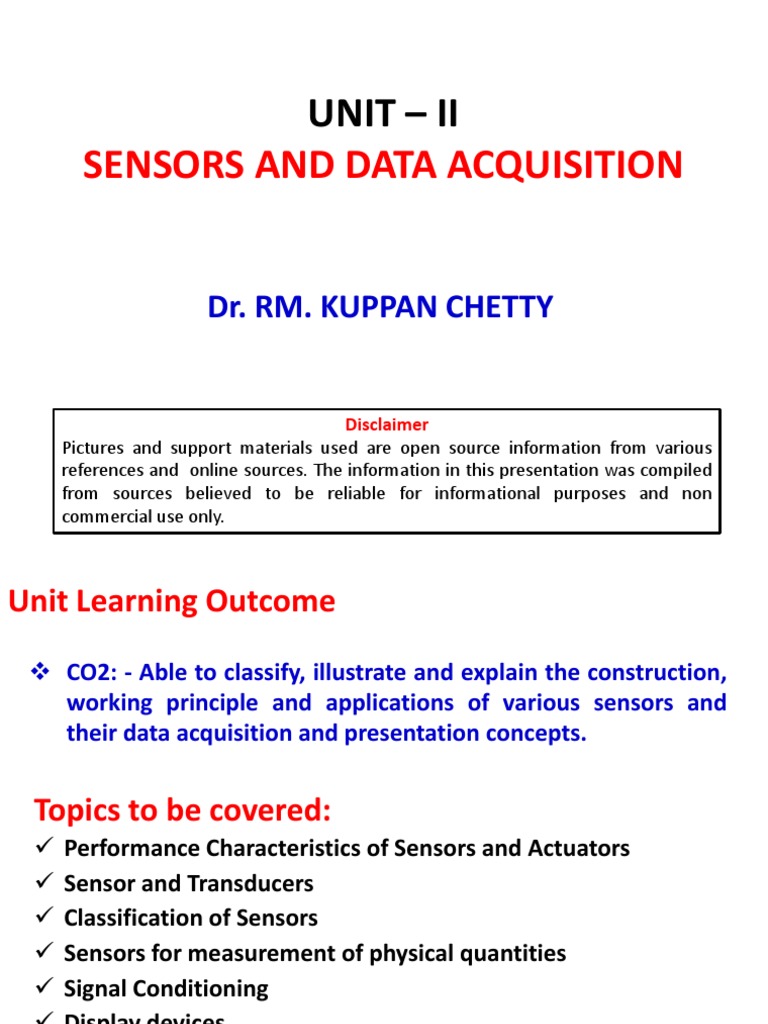 Performance Characteristics of Sensors and Actuators PDF | PDF | Sensor ...