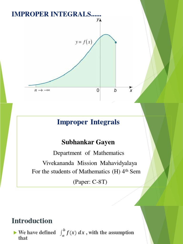 Improper Integrals Explained | PDF | Integral | Complex Analysis