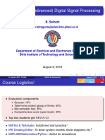 Introduction To (Advanced) Digital Signal Processing: B. Sainath