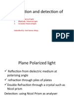 Plane, Elliptical and Circular Polarised Light