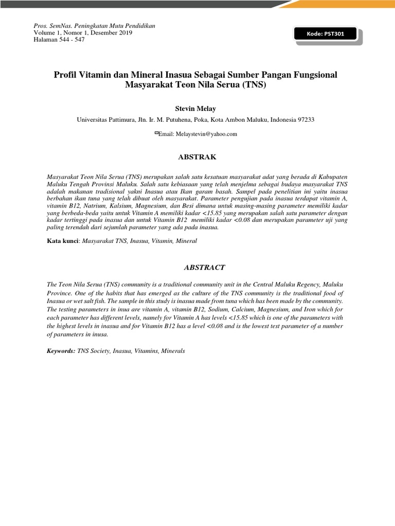 Jurnal Vitamin Dan Mineral PDF